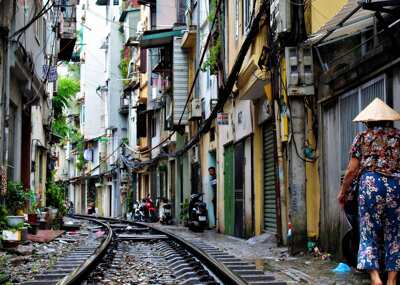 Railway Street in Hanoi Vietnam