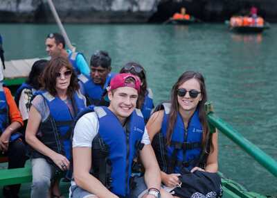 Sampan on Halong Bay