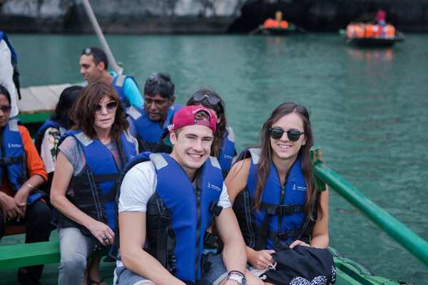 Sampan on Halong Bay